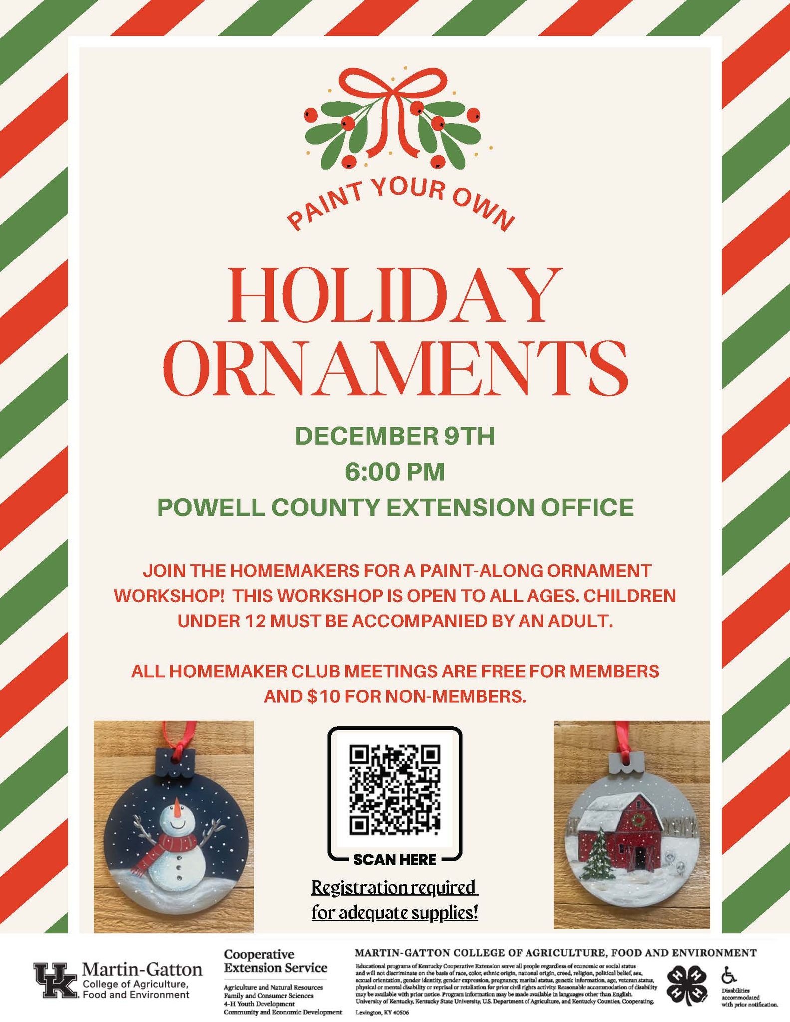 Paint Your Own Holiday Ornaments